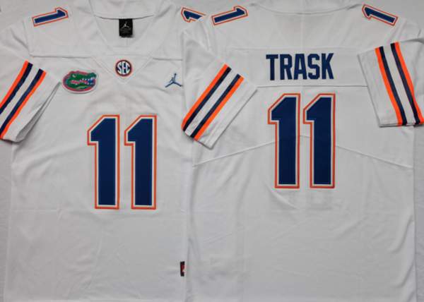 Florida Gators White #11 TRASK NCAA Football Jersey