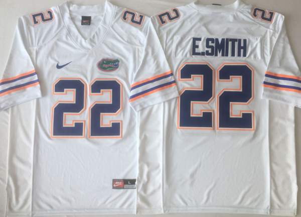 Florida Gators White #22 E.SMITH NCAA Football Jersey 02