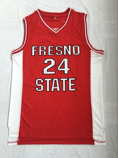 Fresno State Bulldogs Red #24 GEORGE NCAA Basketball Jersey