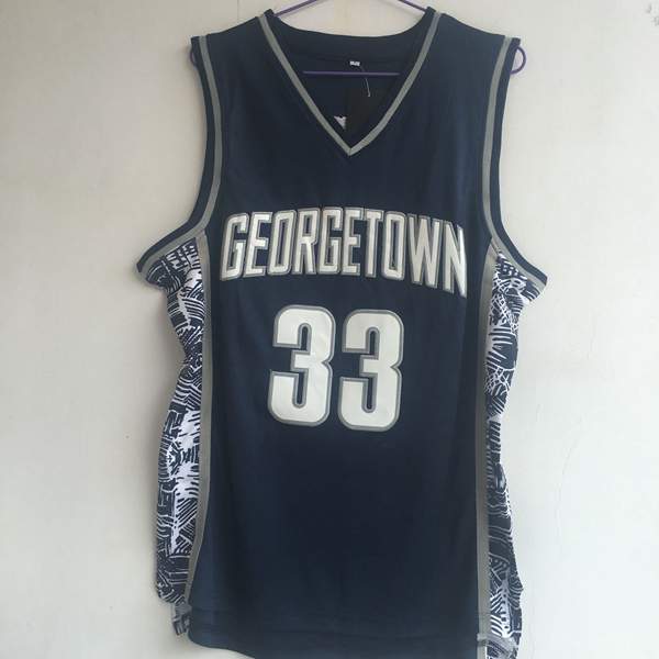Georgetown Hoyas Dark Blue #33 EWING NCAA Basketball Jersey