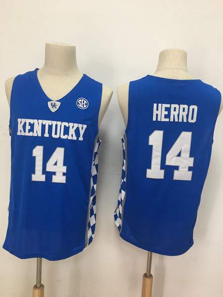 Kentucky Wildcats Blue #14 HERRO NCAA Basketball Jersey