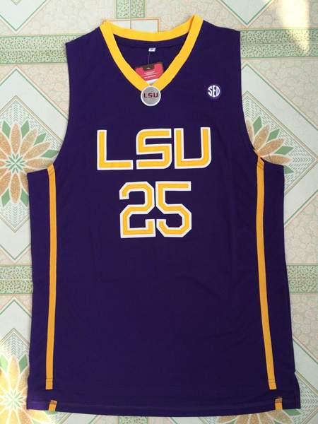 LSU Tigers Purple #25 SIMMONS NCAA Basketball Jersey