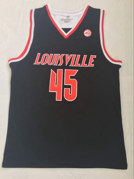 Louisville Cardinals Black #45 MITCHELL NCAA Basketball Jersey