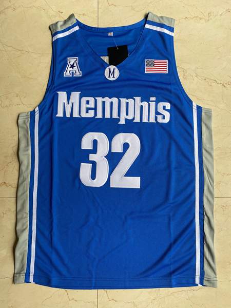 Memphis Tigers Blue #32 WISEMAN NCAA Basketball Jersey