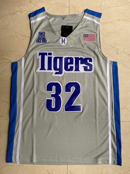 Memphis Tigers Grey #32 WISEMAN NCAA Basketball Jersey