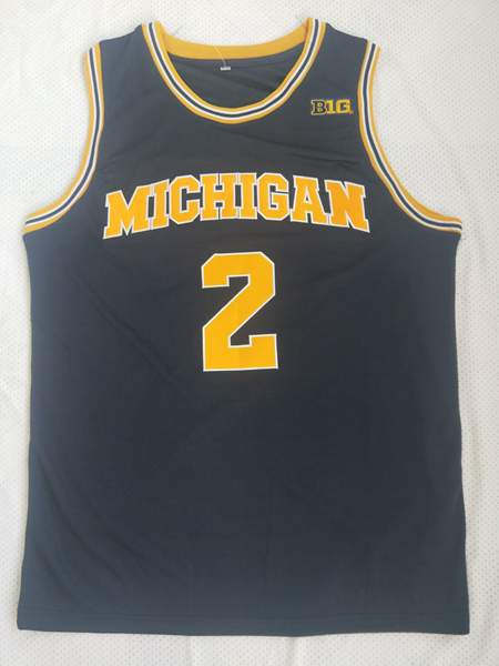 Michigan Wolverines Dark Blue #2 POOLE NCAA Basketball Jersey
