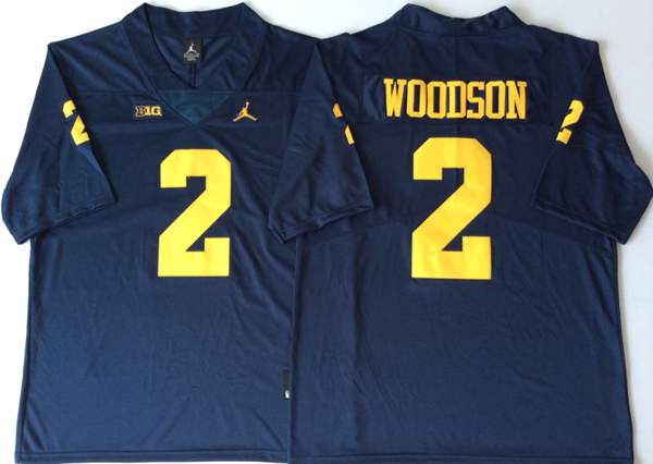 Michigan Wolverines Dark Blue #2 WOODSON NCAA Football Jersey