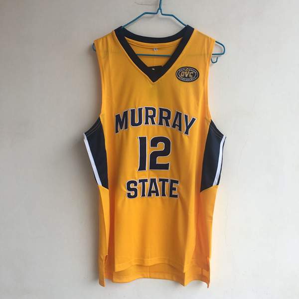 Murray State Racers Yellow #12 MORANT NCAA Basketball Jersey