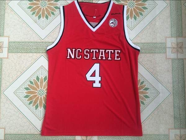 NC State Wolfpack Red #4 SMITH JR. NCAA Basketball Jersey