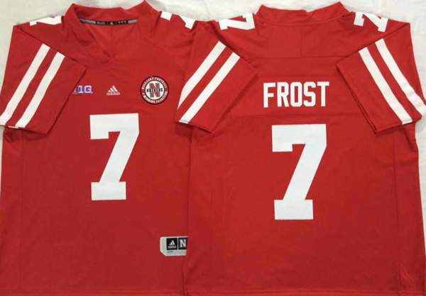 Nebraska Huskers Red #7 FROST NCAA Football Jersey