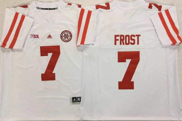 Nebraska Huskers White #7 FROST NCAA Football Jersey