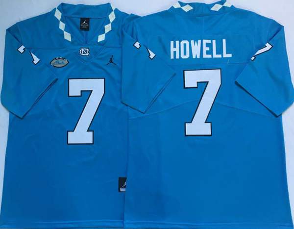 North Carolina Tar Heels Blue #7 HOWELL NCAA Football Jersey