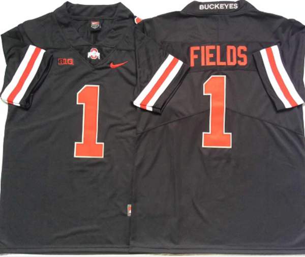 Ohio State Buckeyes Black #1 FIELDS NCAA Football Jersey