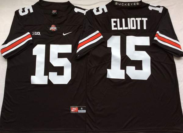 Ohio State Buckeyes Black #15 ELLIOTT NCAA Football Jersey