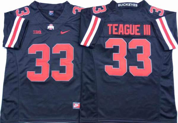 Ohio State Buckeyes Dark Blue #33 TEAGUE III NCAA Football Jersey