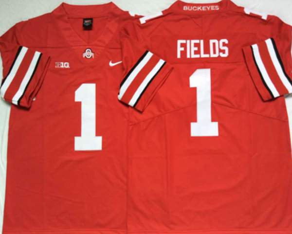 Ohio State Buckeyes Red #1 FIELDS NCAA Football Jersey