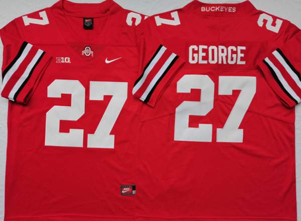 Ohio State Buckeyes Red #27 GEORGE NCAA Football Jersey