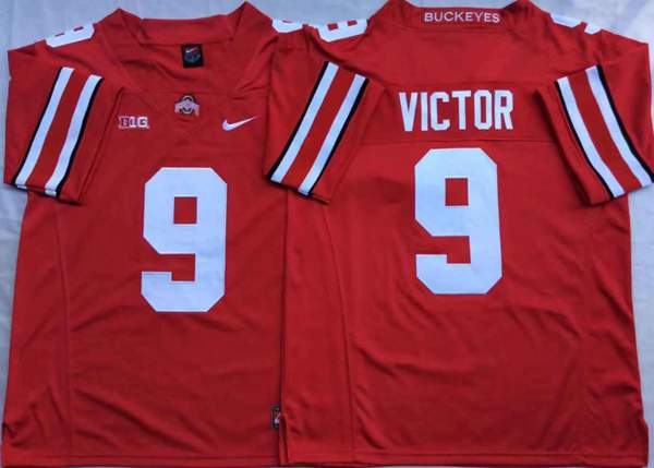 Ohio State Buckeyes Red #9 VICTOR NCAA Football Jersey