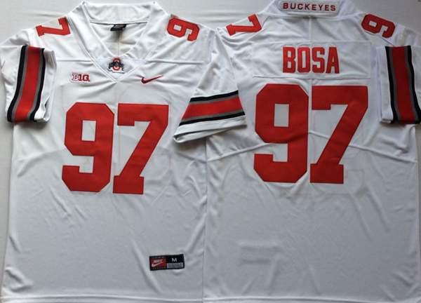 Ohio State Buckeyes White #97 BOSA NCAA Football Jersey
