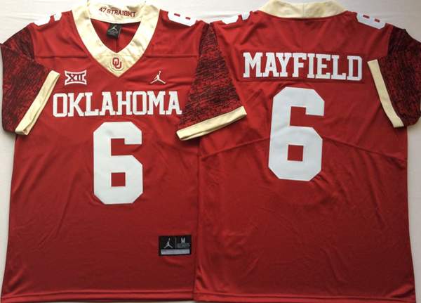 Oklahoma Sooners Red #6 MAYFIELD NCAA Football Jersey