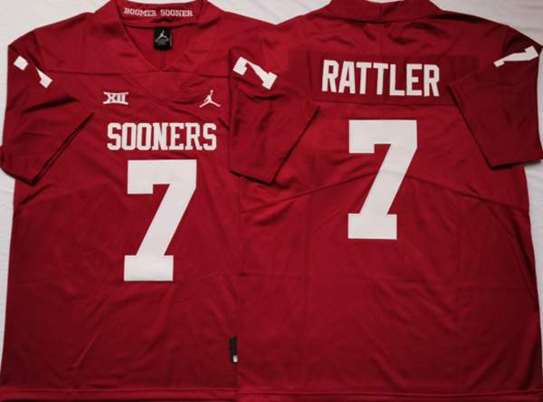 Oklahoma Sooners Red #7 RATTLER NCAA Football Jersey