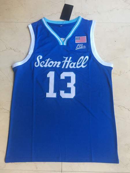 Seton Hall Pirates Blue #13 POWELL NCAA Basketball Jersey