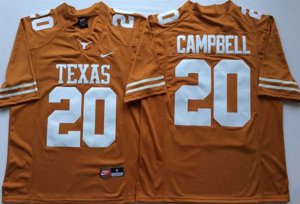 Texas Longhorns Orange #20 CAMPBELL NCAA Football Jersey
