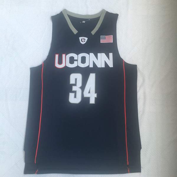 UConn Huskies Black #34 ALLEN NCAA Basketball Jersey 02