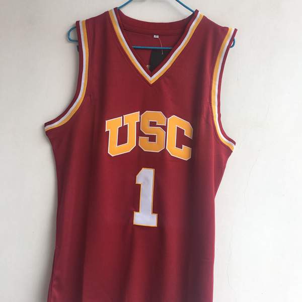 USC Trojans Red #1 YOUNG NCAA Basketball Jersey