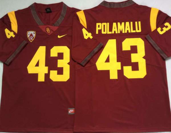 USC Trojans Red #43 POLAMALU NCAA Football Jersey