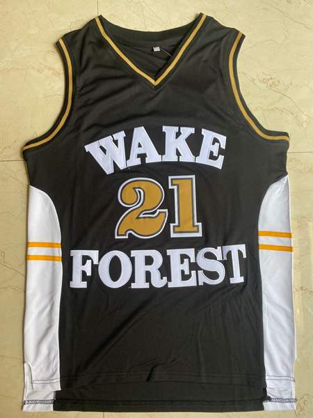 Wake Forest Demon Deacons Black #21 DUNCAN NCAA Basketball Jersey