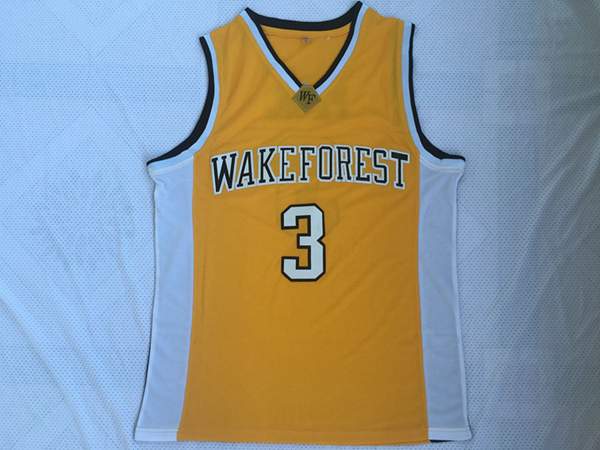 Wake Forest Demon Deacons Yellow #3 PAUL NCAA Basketball Jersey