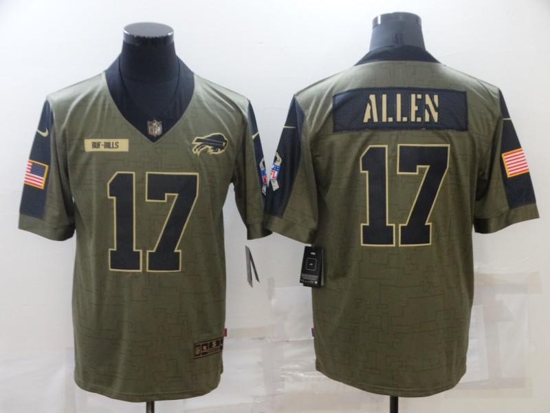 Buffalo Bills Olive Salute To Service NFL Jersey