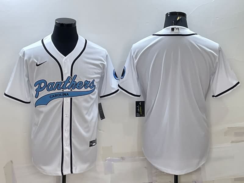 Carolina Panthers White MLB&NFL Jersey