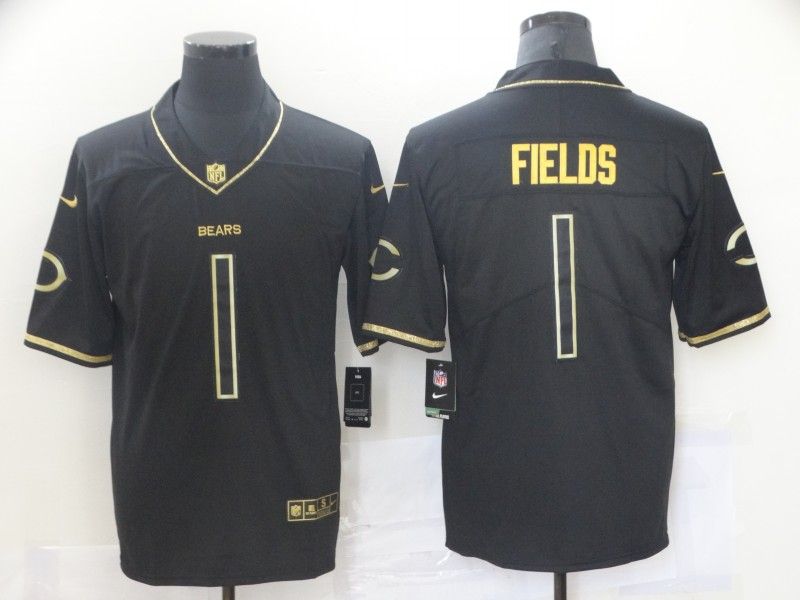 Chicago Bears Black Gold Retro NFL Jersey