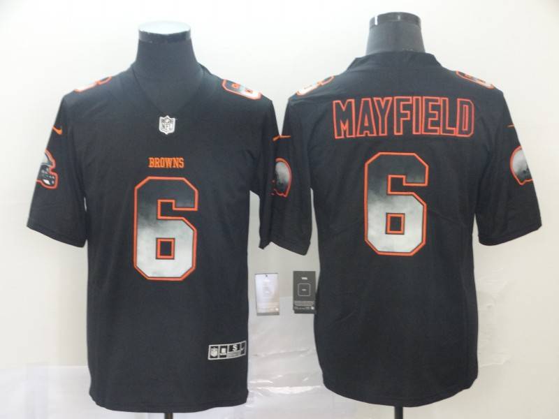 Cleveland Browns Black Smoke Fashion NFL Jersey