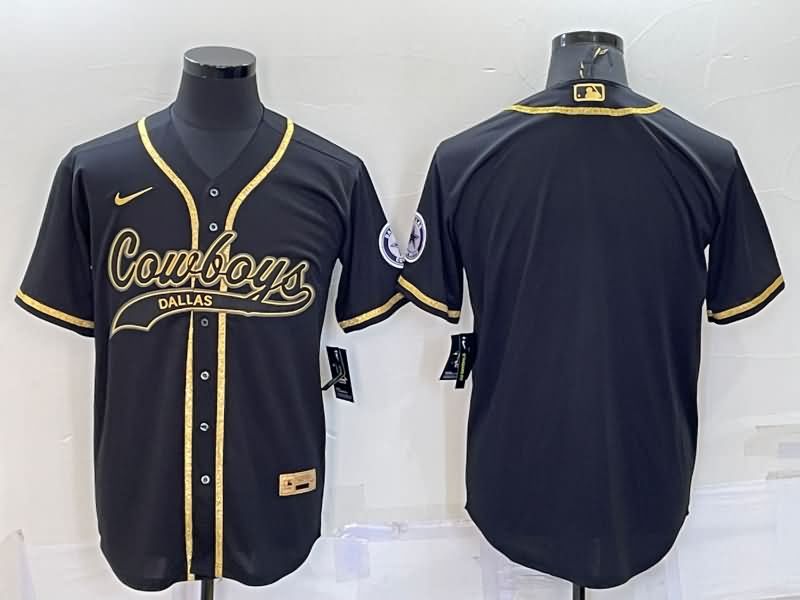 Dallas Cowboys Black Gold MLB&NFL Jersey