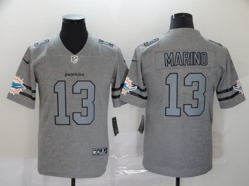 Miami Dolphins Grey Retro NFL Jersey