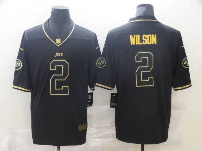 New York Jets Black Gold Retro NFL Jersey