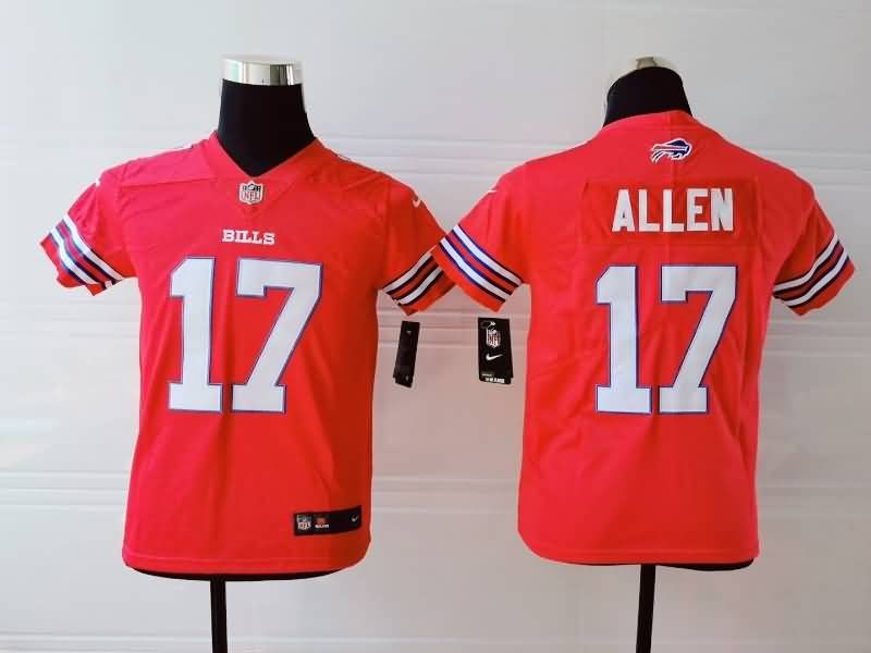 Kids Buffalo Bills Red #17 ALLEN NFL Jersey