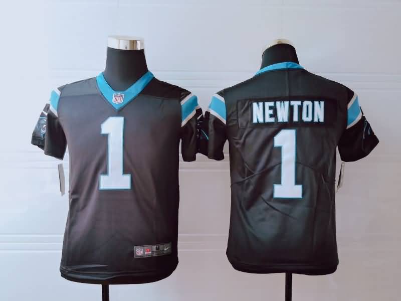 Kids Carolina Panthers Black #1 NEWTON NFL Jersey