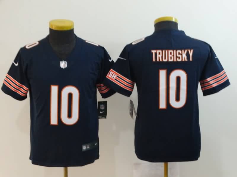 Kids Chicago Bears Dark Blue #10 TRUBISKY NFL Jersey