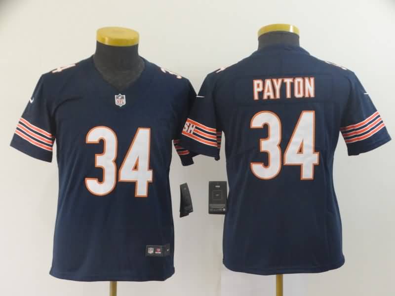 Kids Chicago Bears Dark Blue #34 PAYTON NFL Jersey