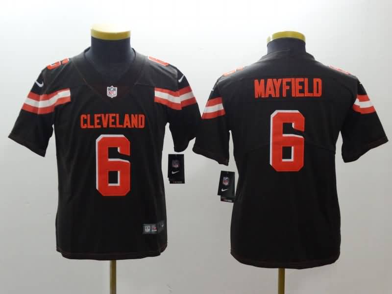 Kids Cleveland Browns Brown #6 MAYFIELD NFL Jersey 02