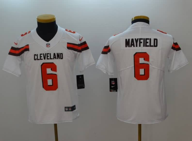 Kids Cleveland Browns White #6 MAYFIELD NFL Jersey