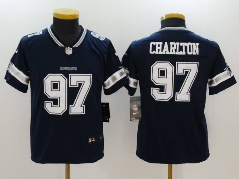 Kids Dallas Cowboys Dark Blue #97 CHARLTON NFL Jersey