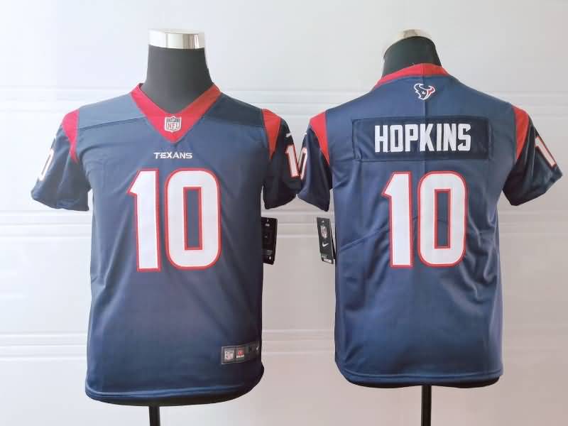 Kids Houston Texans Dark Blue #10 HOPKINS NFL Jersey