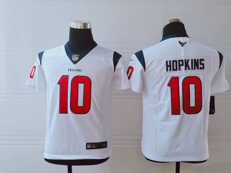 Kids Houston Texans White #10 HOPKINS NFL Jersey