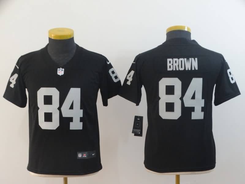 Kids Las Vegas Raiders Black #84 BROWN NFL Jersey