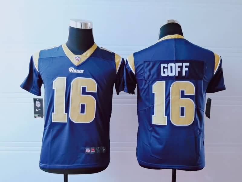 Kids Los Angeles Rams Dark Blue #16 GOFF NFL Jersey